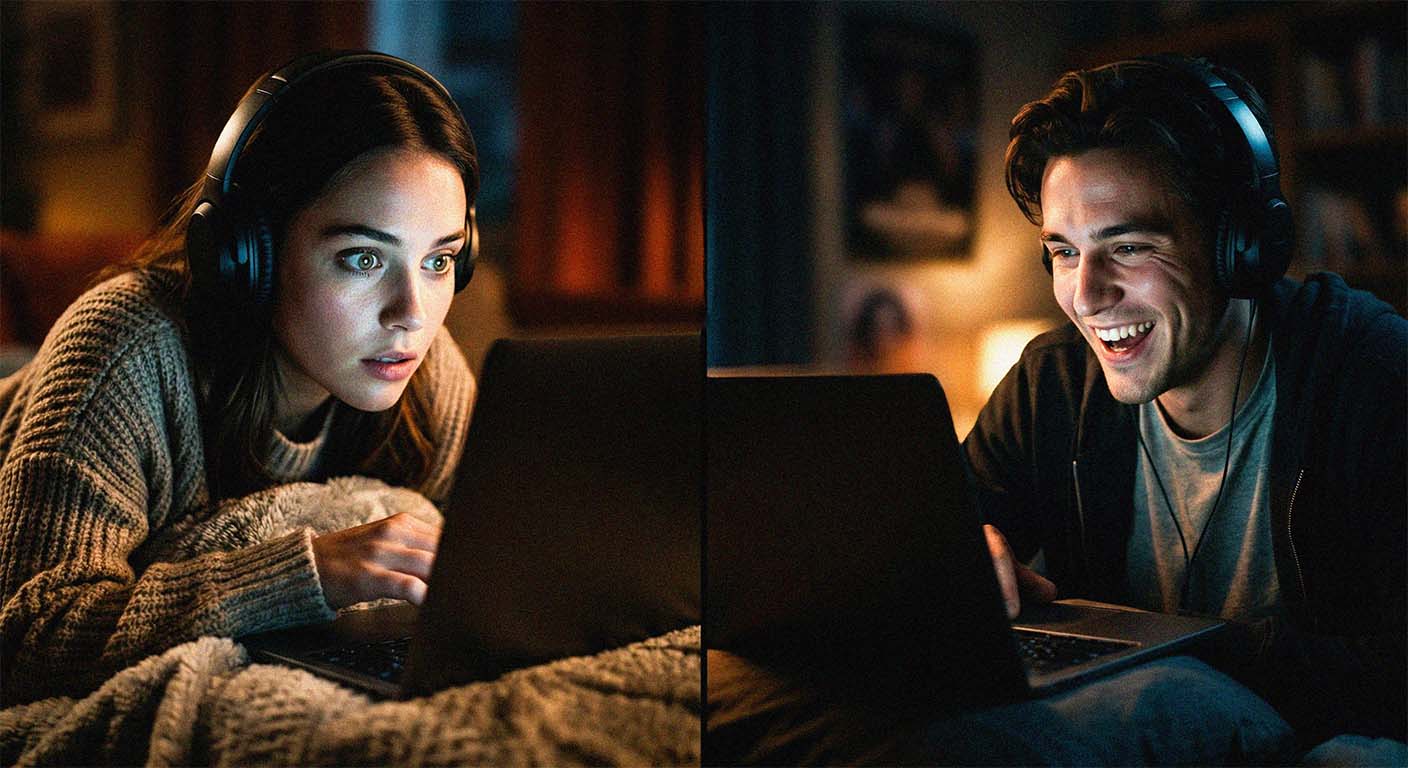 Amigos viendo una pelicula juntos